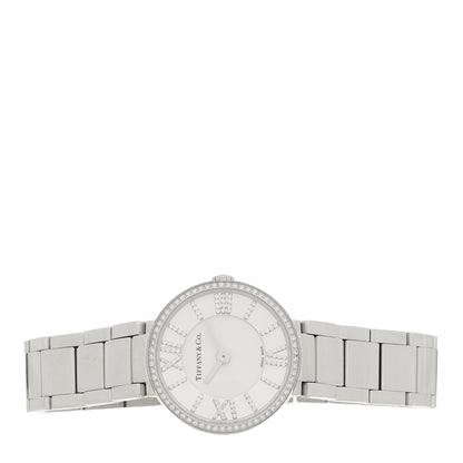Tiffany Stainless Steel Diamond Bezel 24mm Atlas 2-Hand Quartz Watch Silver 2 of 4