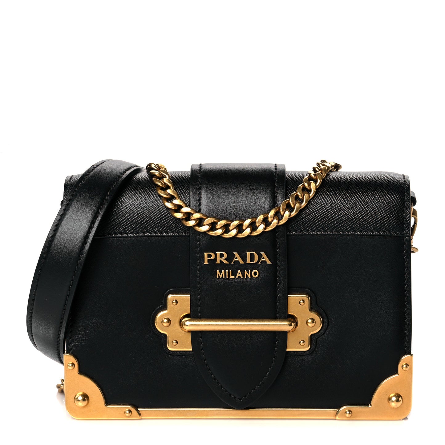 City Calf Saffiano Cahier Bag Black