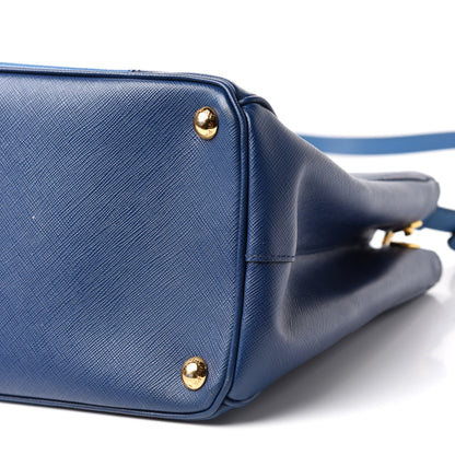 Prada Saffiano Lux Colorblock Medium Galleria Double Zip Tote Bluette Cobalto 9 of 10