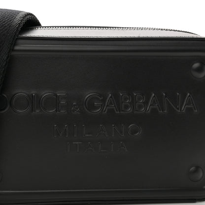 Dolce & Gabbana Calfskin Embossed DG Logo Crossbody Bag Black 8 of 10