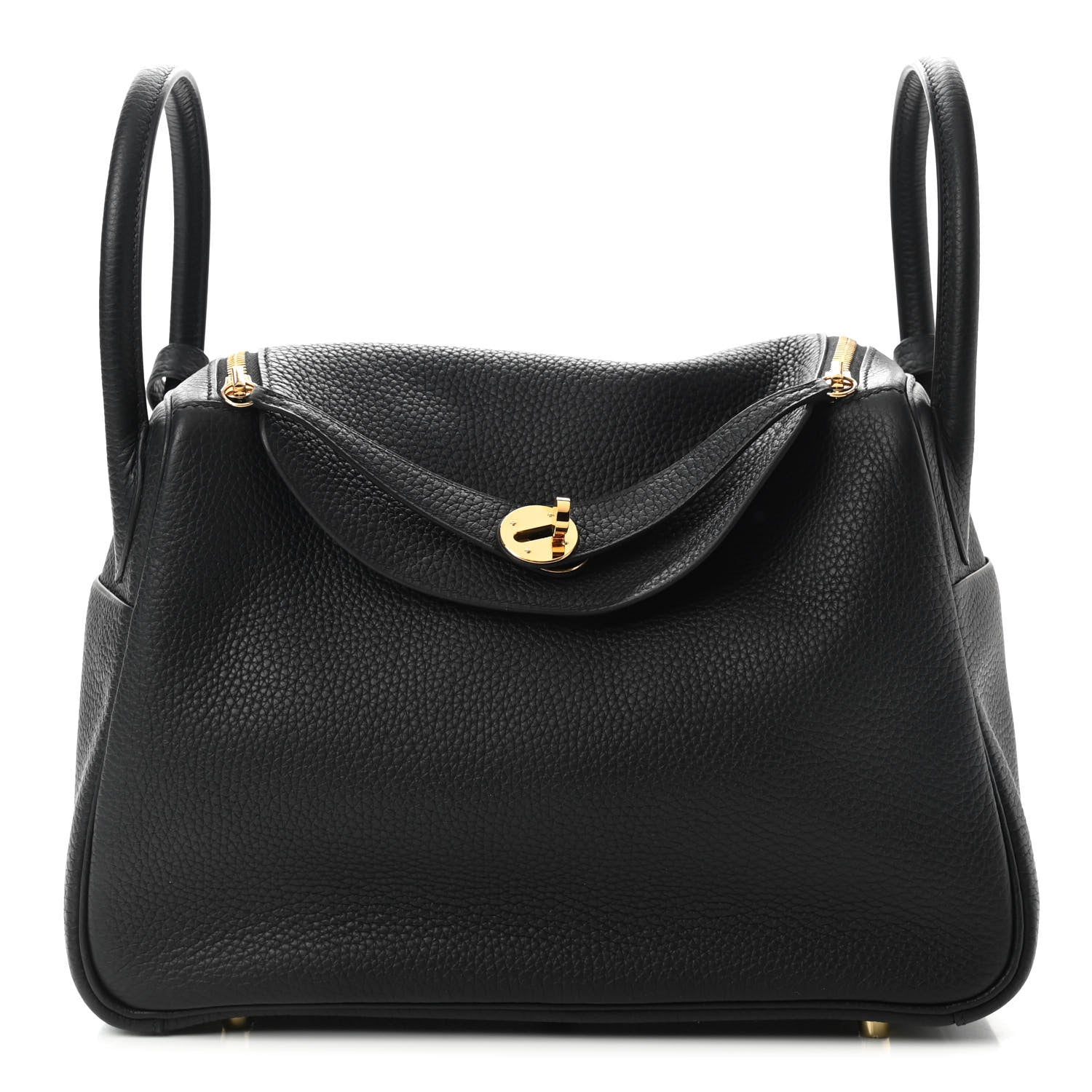 Hermes Taurillon Clemence Lindy 30 Black 1 of 11