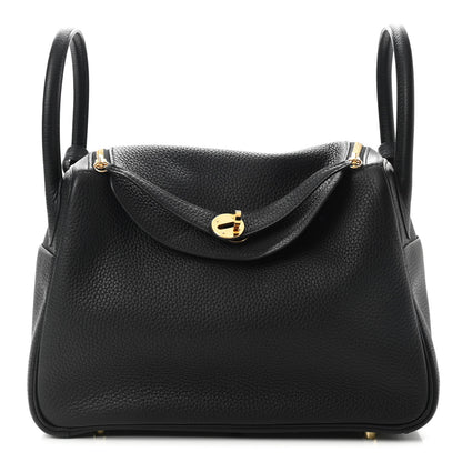 Hermes Taurillon Clemence Lindy 30 Black 1 of 11