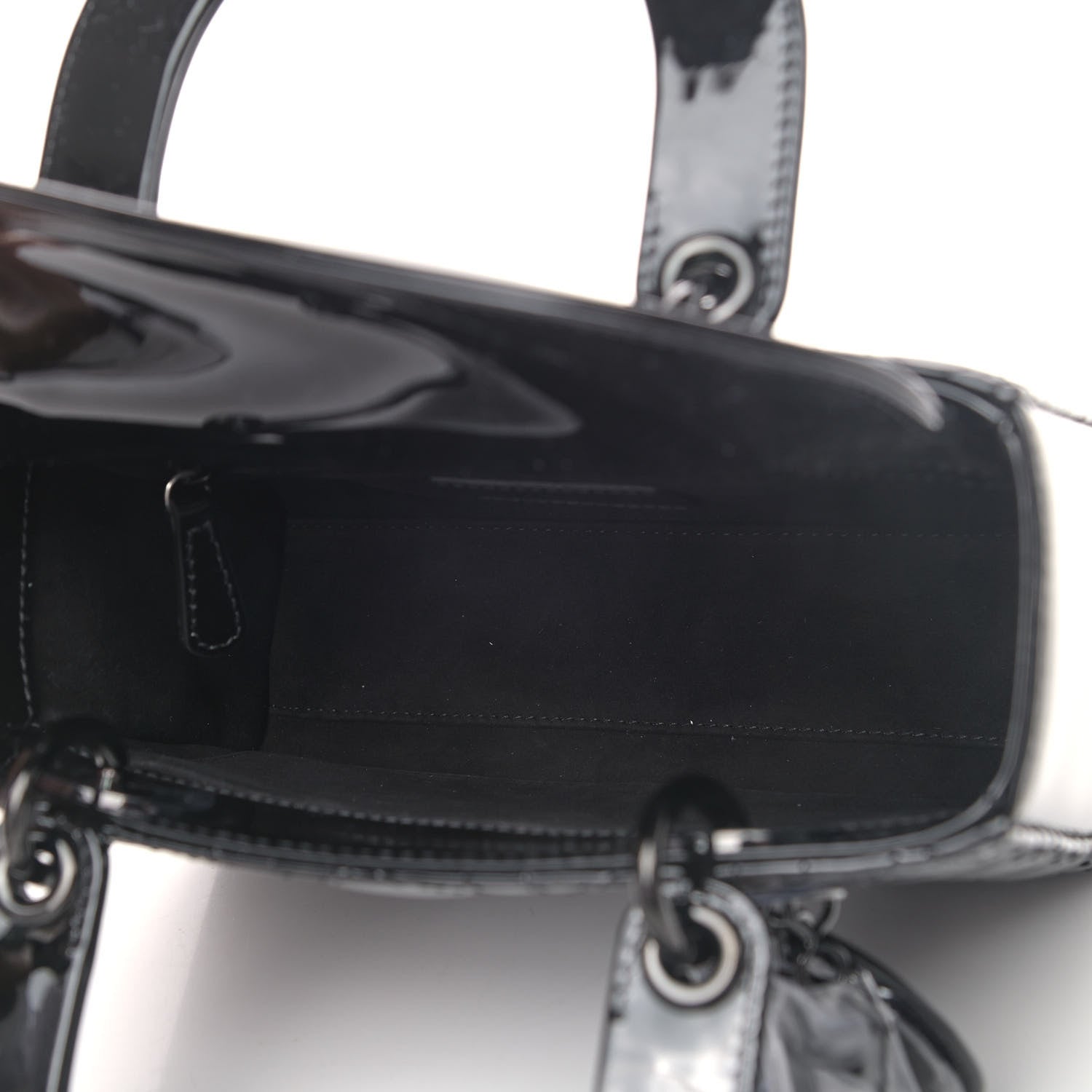 Christian Dior Patent Cannage Small Lady Dior Black 4 of 4