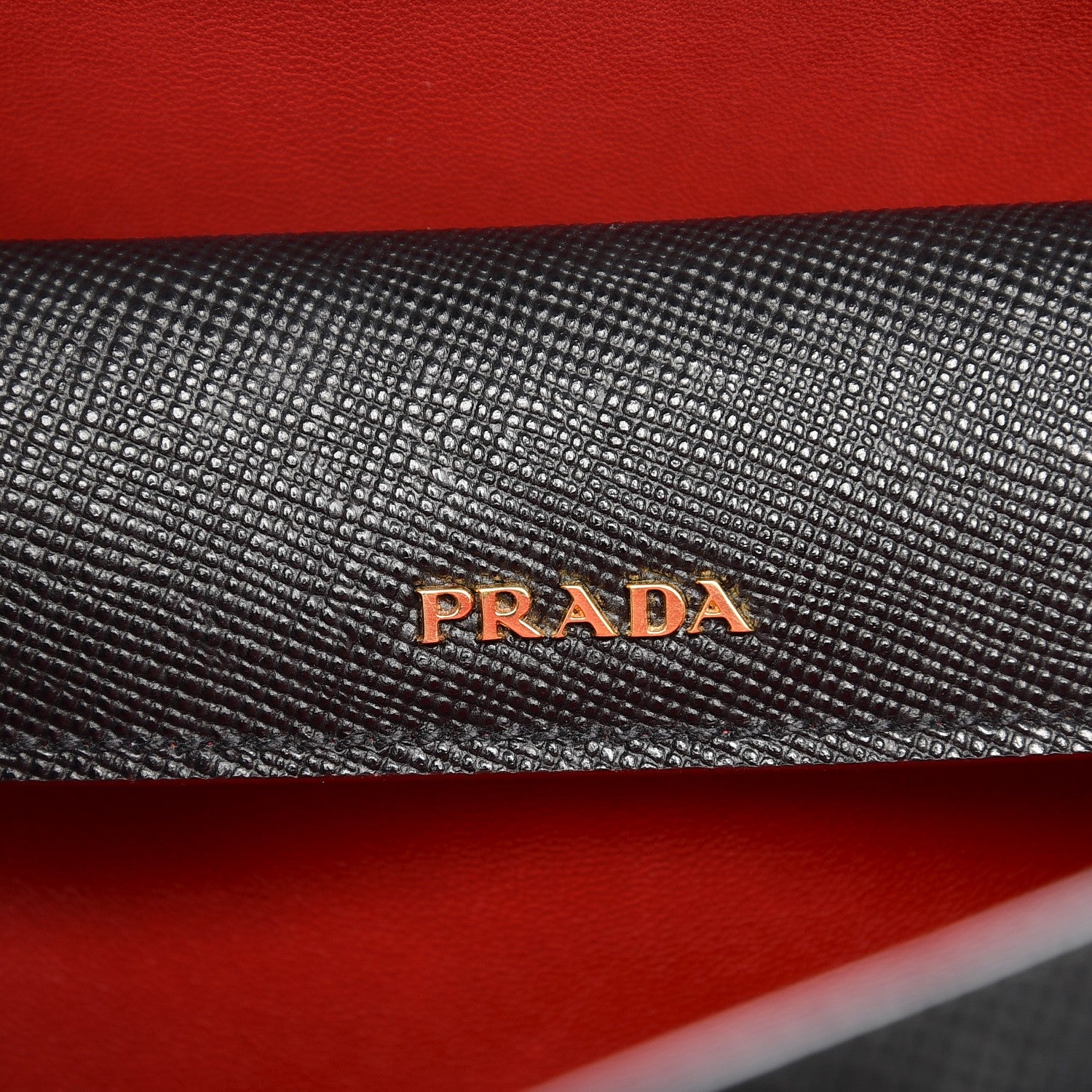Prada Saffiano Cuir Medium Double Bag Black Fuoco 8 of 9