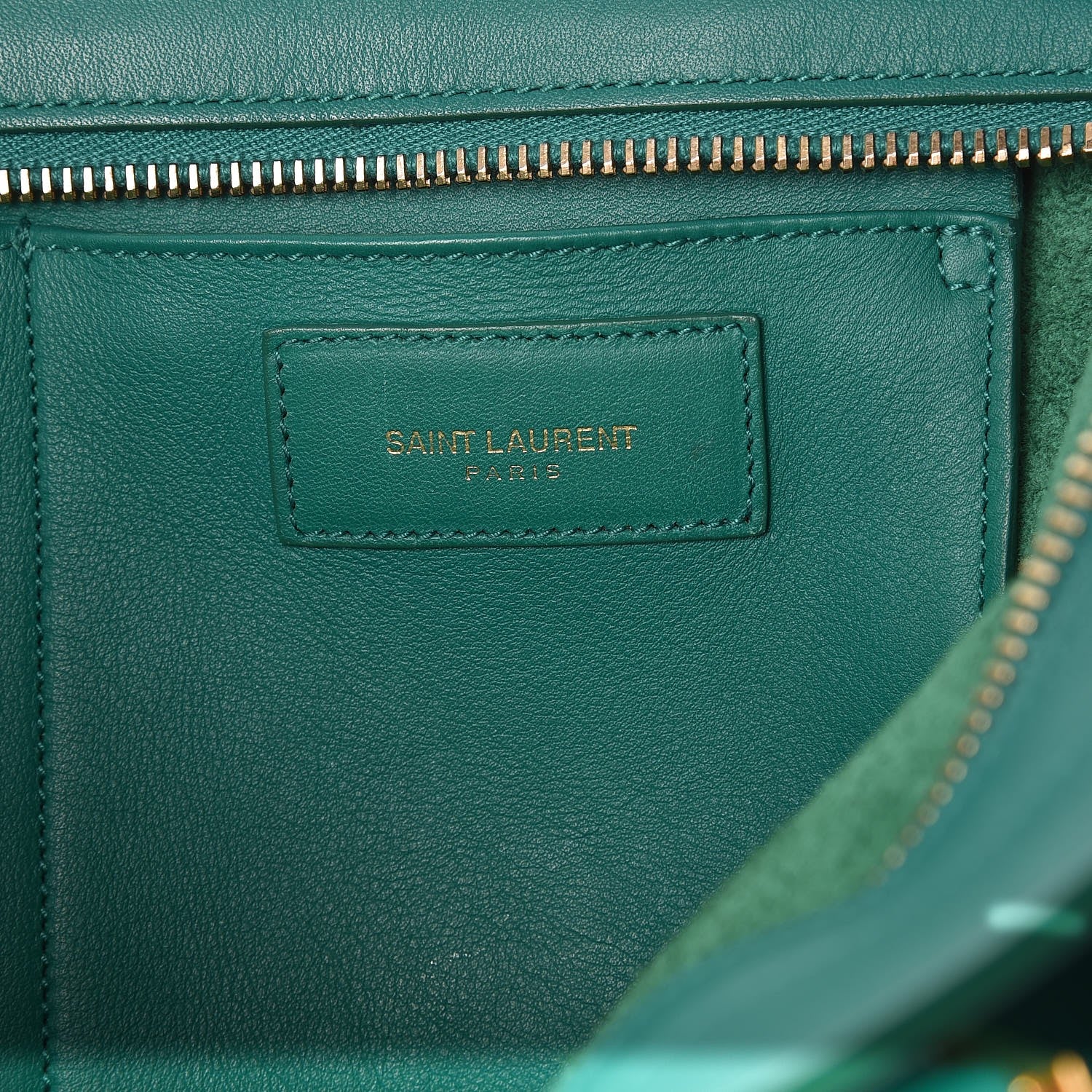 Saint Laurent Calfskin Small Classic Y Cabas Green 6 of 14