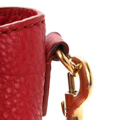 Celine Drummed Calfskin Nano Luggage Red 10 of 11