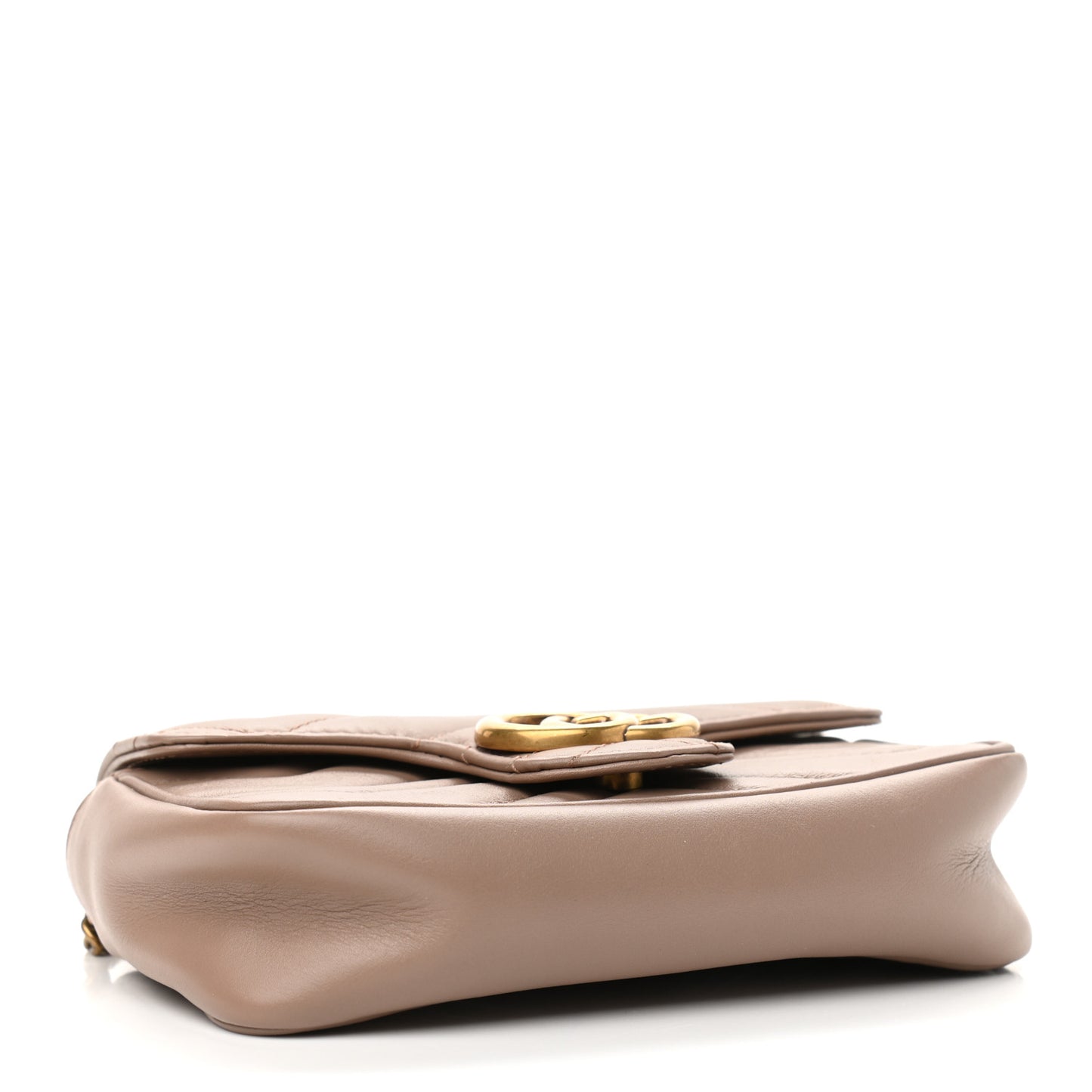 Calfskin Matelasse Super Mini GG Marmont Shoulder Bag Porcelain Rose