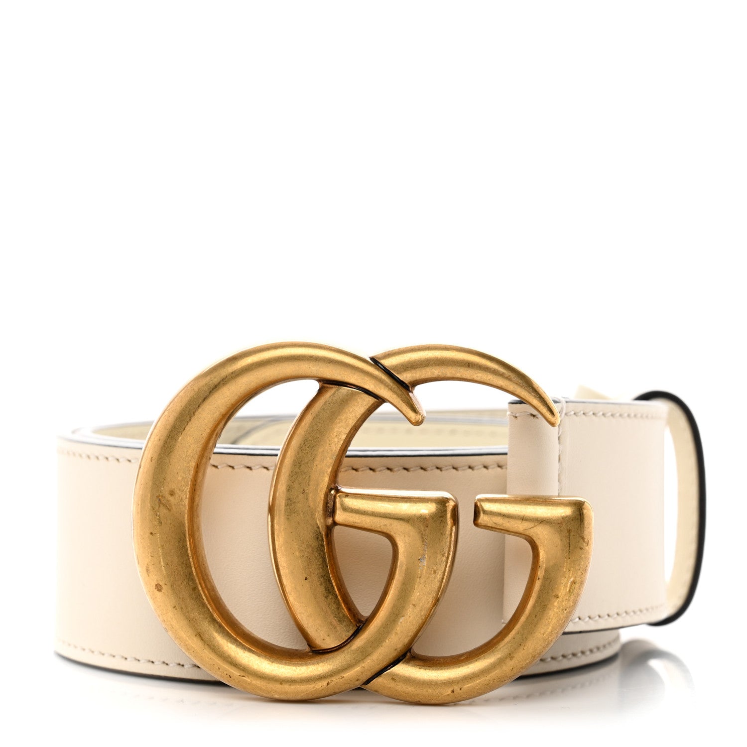 Gucci Calfskin Double G 40mm Belt 65 26 Mystic White 1 of 5