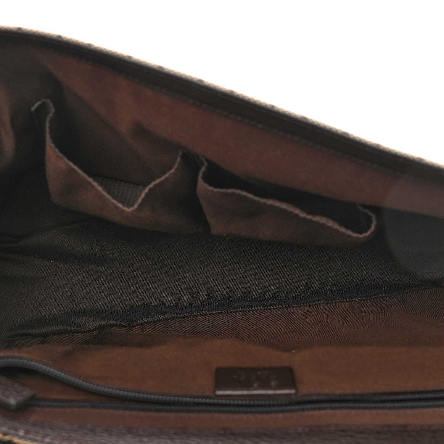 Gucci Monogram Large Flap Messenger Bag Beige Dark Brown 5 of 11
