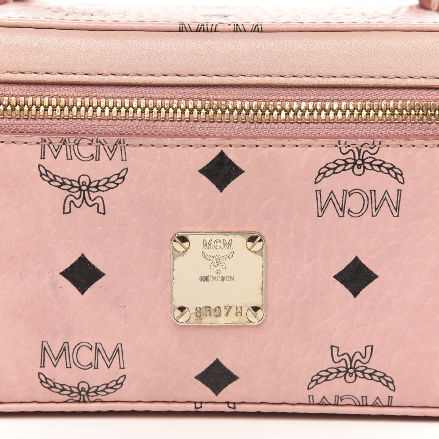 MCM Visetos Vanity Case Soft Pink 10 of 11