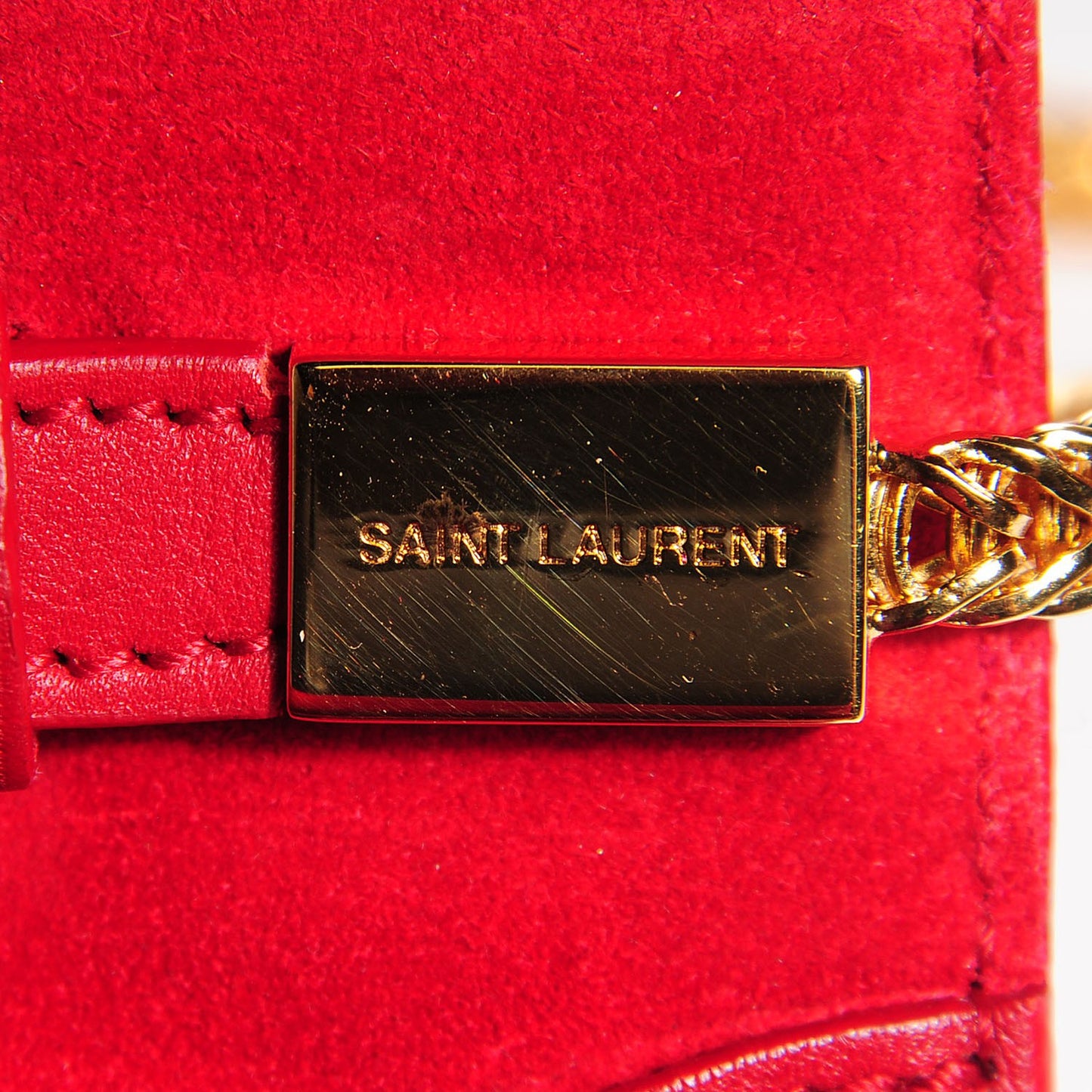 Calfskin Mini Y Ligne Crossbody Pochette Bag Rouge Orient