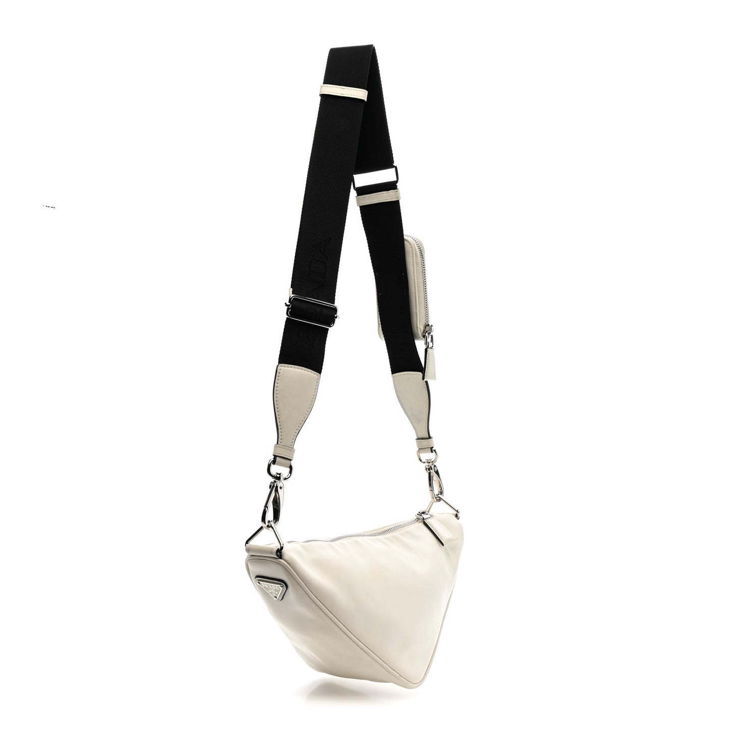 Grace Lux Triangle Shoulder Bag White White