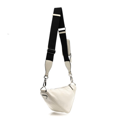Prada Grace Lux Triangle Shoulder Bag White White 3 of 15