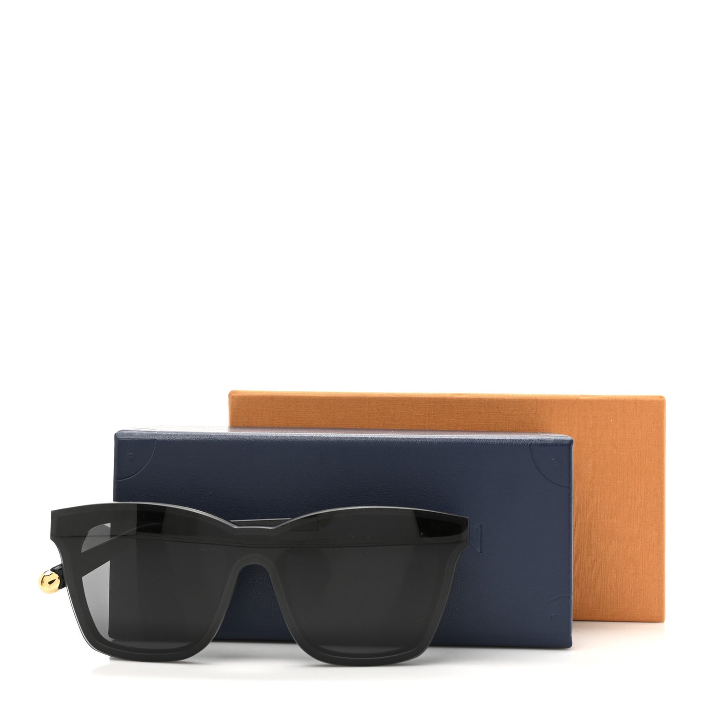 LV Script Square Sunglasses Z2970W Black