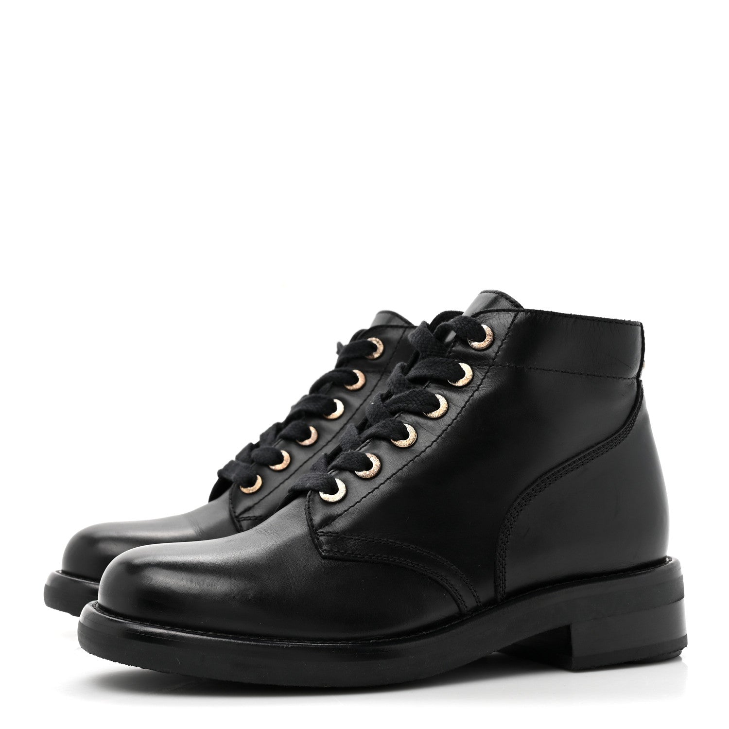 Chanel Calfskin Short Boots 36.5 Black 3 of 12
