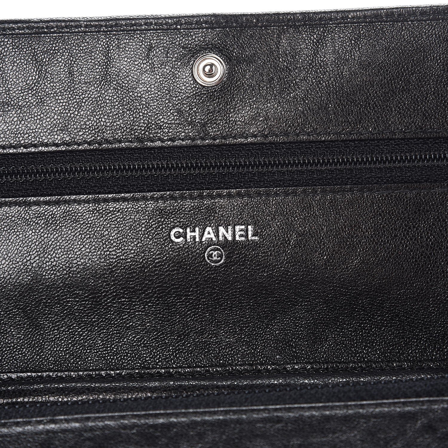 Chanel Goatskin Wallet on Chain WOC Black 6 of 15