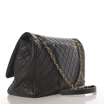 Chanel Calfskin Quilted XXL Travel Flap Bag Black 3 of 11