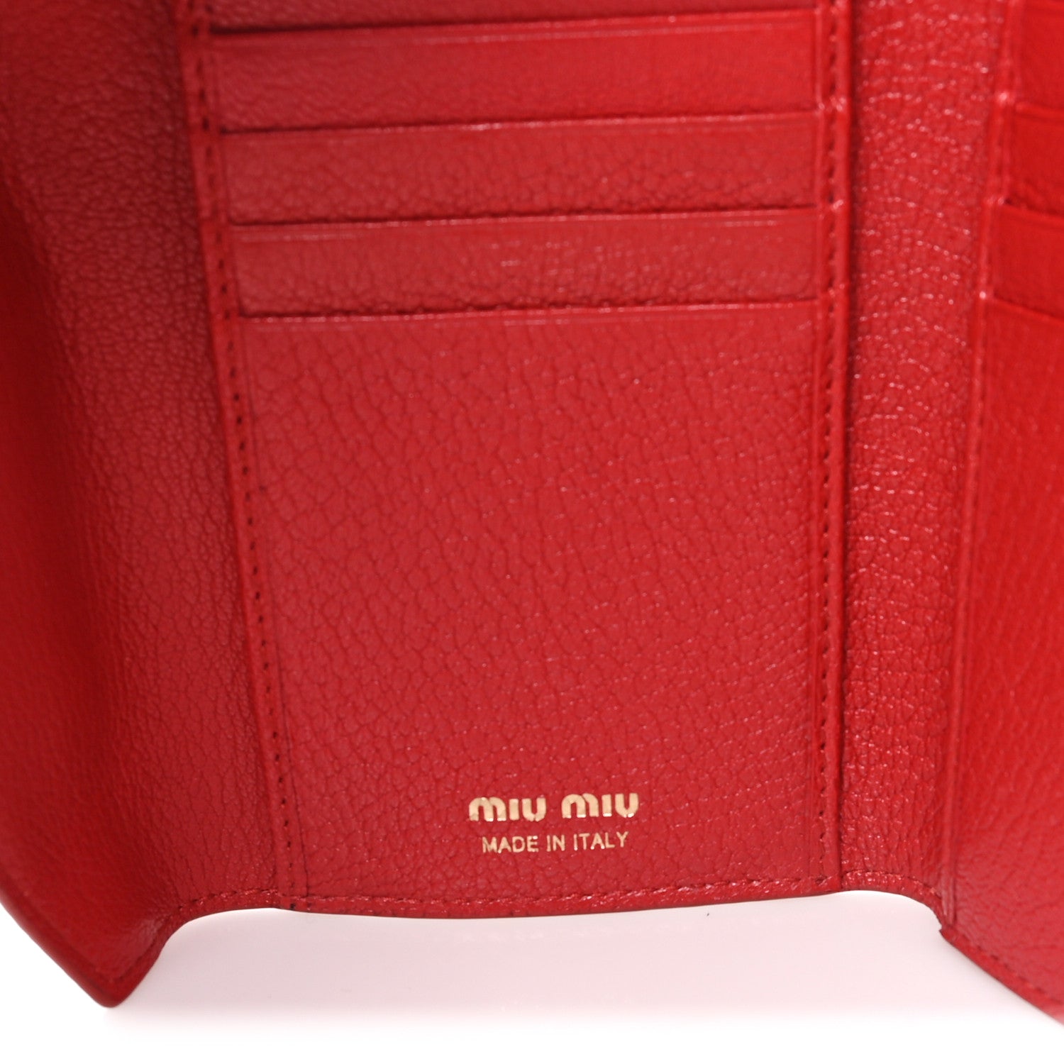 Miu Miu Goatskin Madras Love Envelope Wallet Black 6 of 6