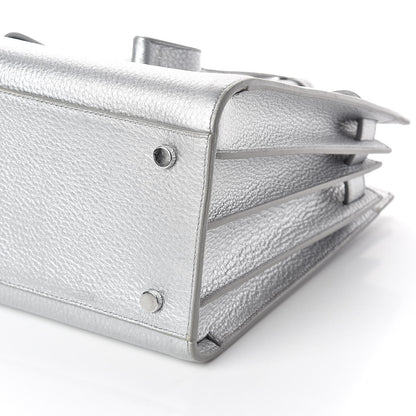 Saint Laurent Metallic Calfskin Small Sac De Jour Silver 9 of 9