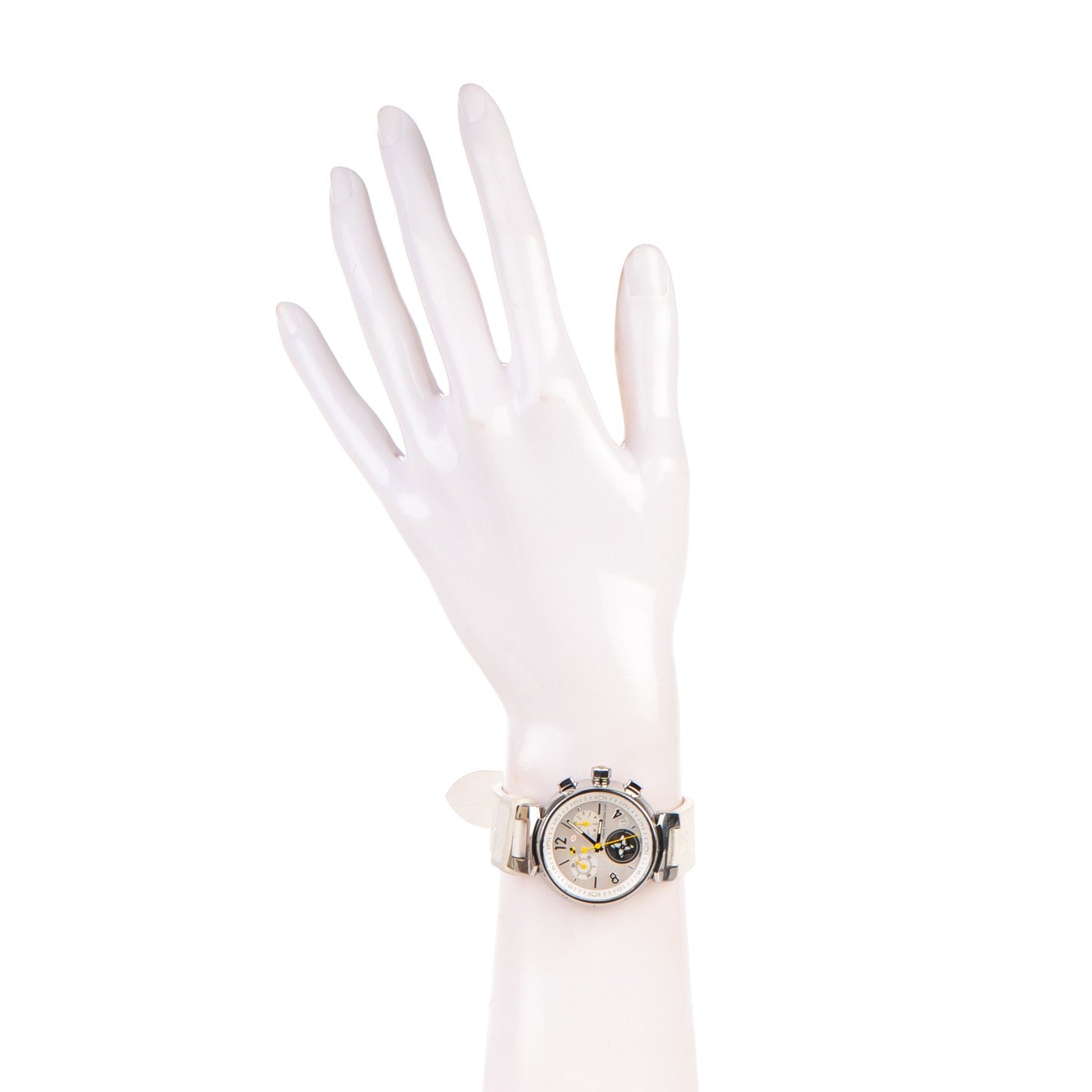 Stainless Steel Rubber Mother of Pearl 34mm Tambour Lovely Cup Quartz Watch