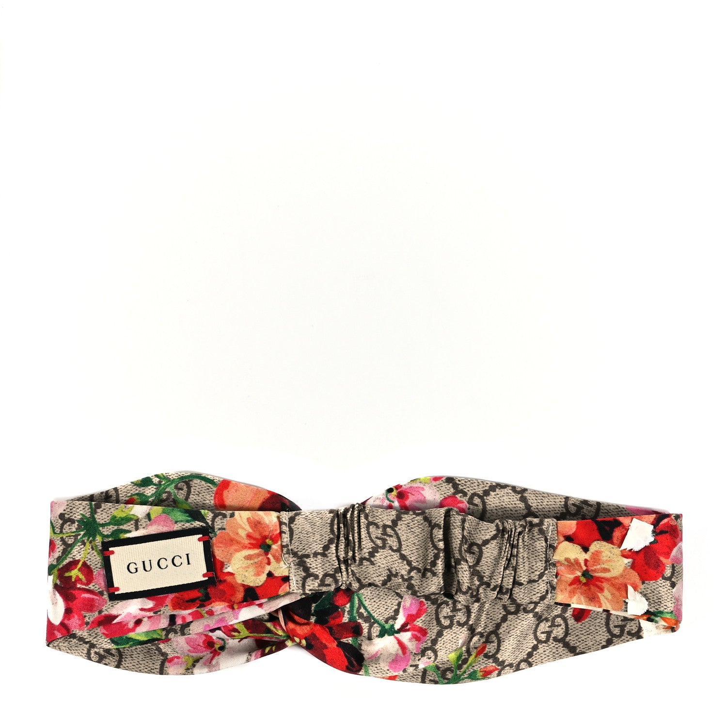 Gucci Silk Monogram Blooms Print Headband M Antique Rose 2 of 4