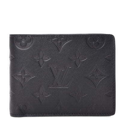 Louis Vuitton Calfskin Monogram Shadow Multiple Wallet Black 1 of 7