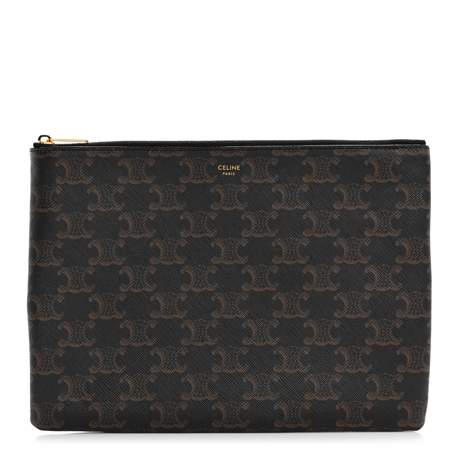 Celine Triomphe Canvas Pouch Black 1 of 7