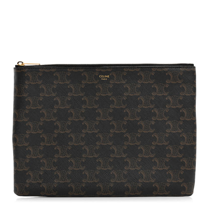 Celine Triomphe Canvas Pouch Black 1 of 7