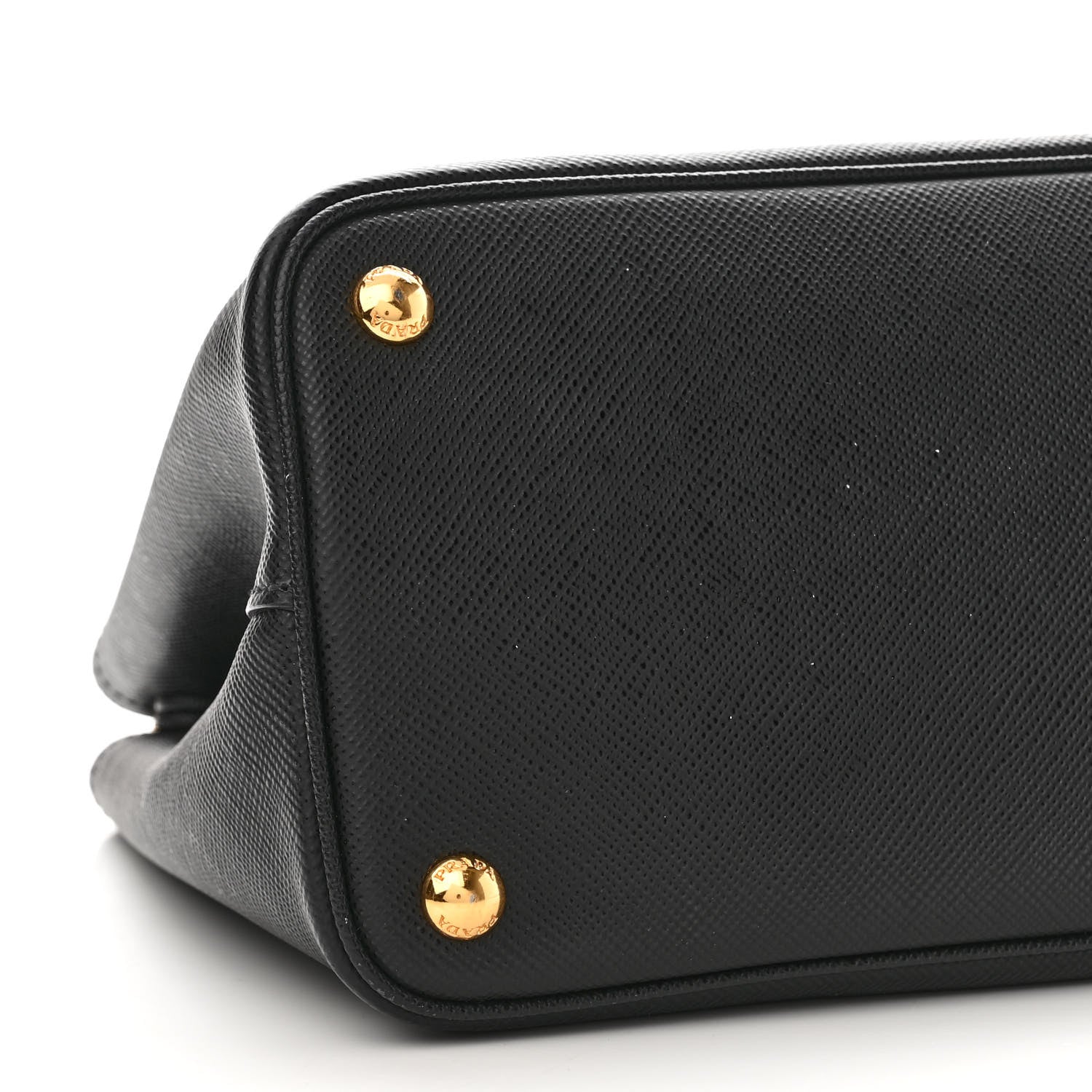 Prada Saffiano Cuir Small Double Bag Black Fuoco 10 of 11