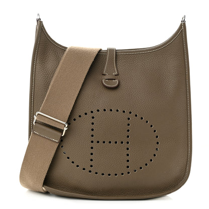 Hermes Taurillon Clemence Evelyne III PM Etoupe 1 of 11