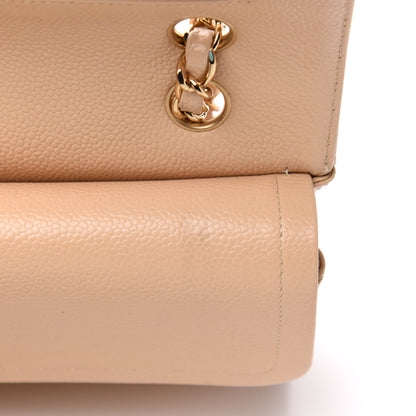 Chanel Caviar Quilted Medium Double Flap Beige 9 of 12