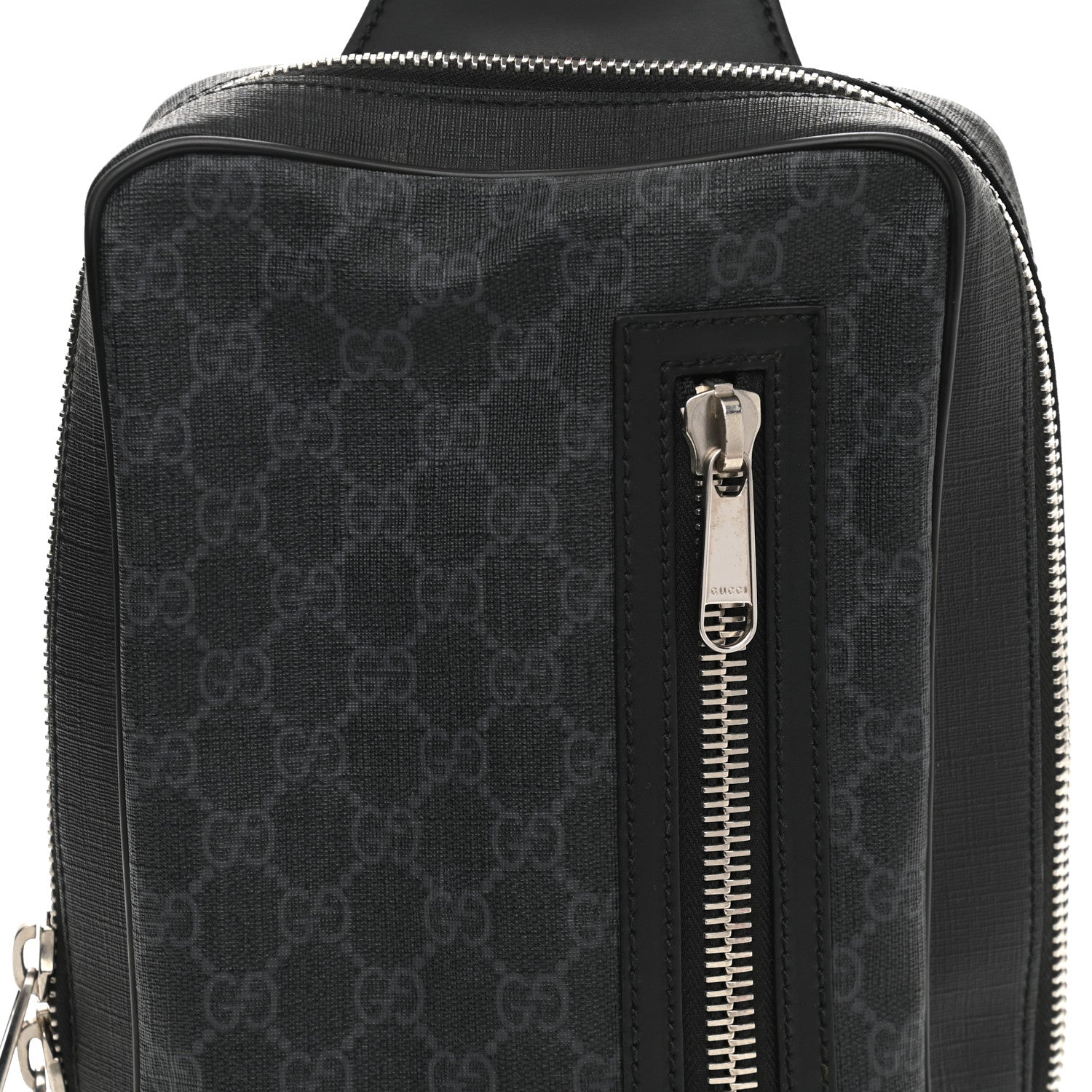 Gucci Soft GG Supreme Monogram Web Belt Bag Black Grey 8 of 10