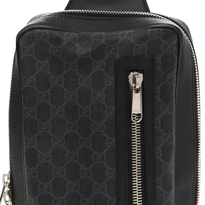 Gucci Soft GG Supreme Monogram Web Belt Bag Black Grey 8 of 10