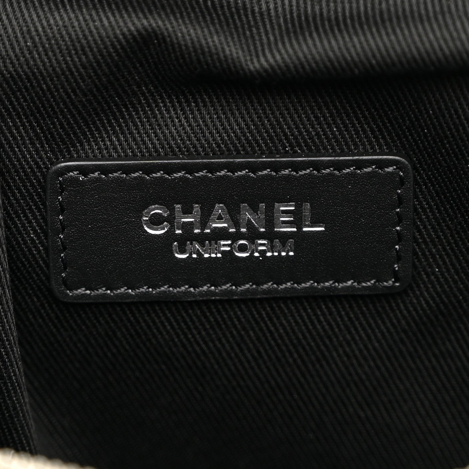 Chanel Calfskin Quilted Uniform Waist Belt Bag Black 5 of 9