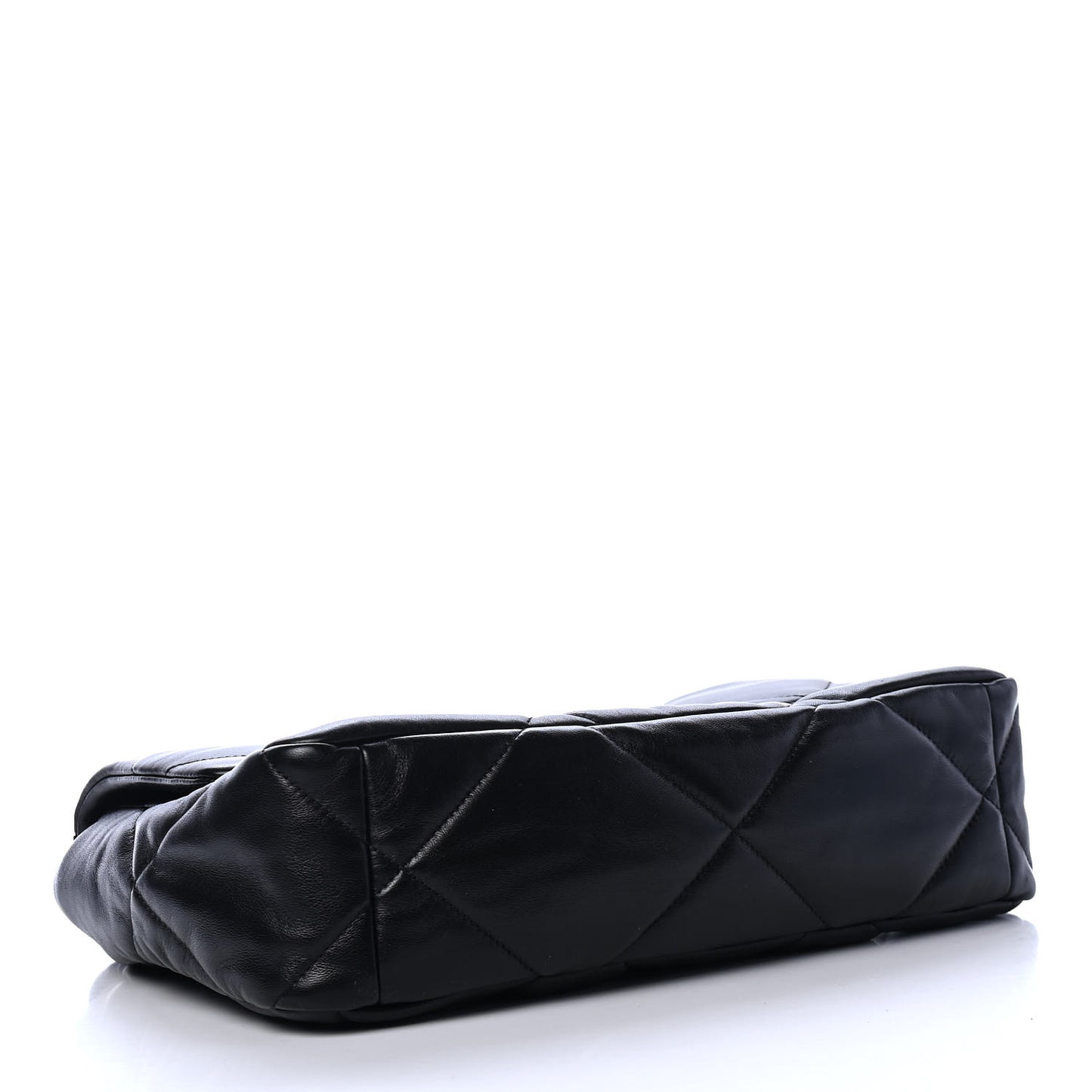 Goatskin Quilted Large Chanel 19 Flap Black