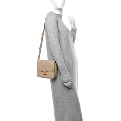Celine Shiny Calfskin Medium Triomphe Nude 2 of 12