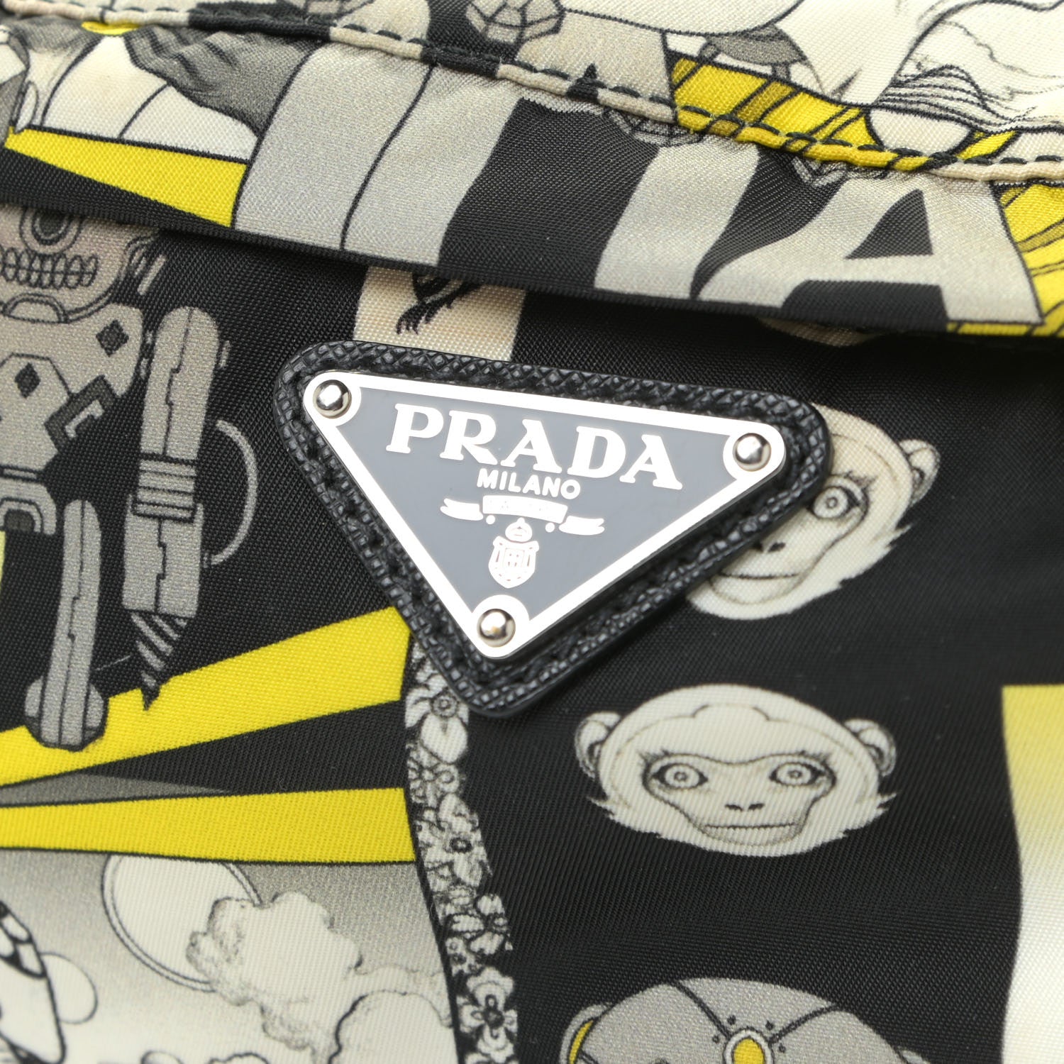 Prada X JAMES JEAN Tessuto Nylon Robot Monkey Belt Bag Black 9 of 12
