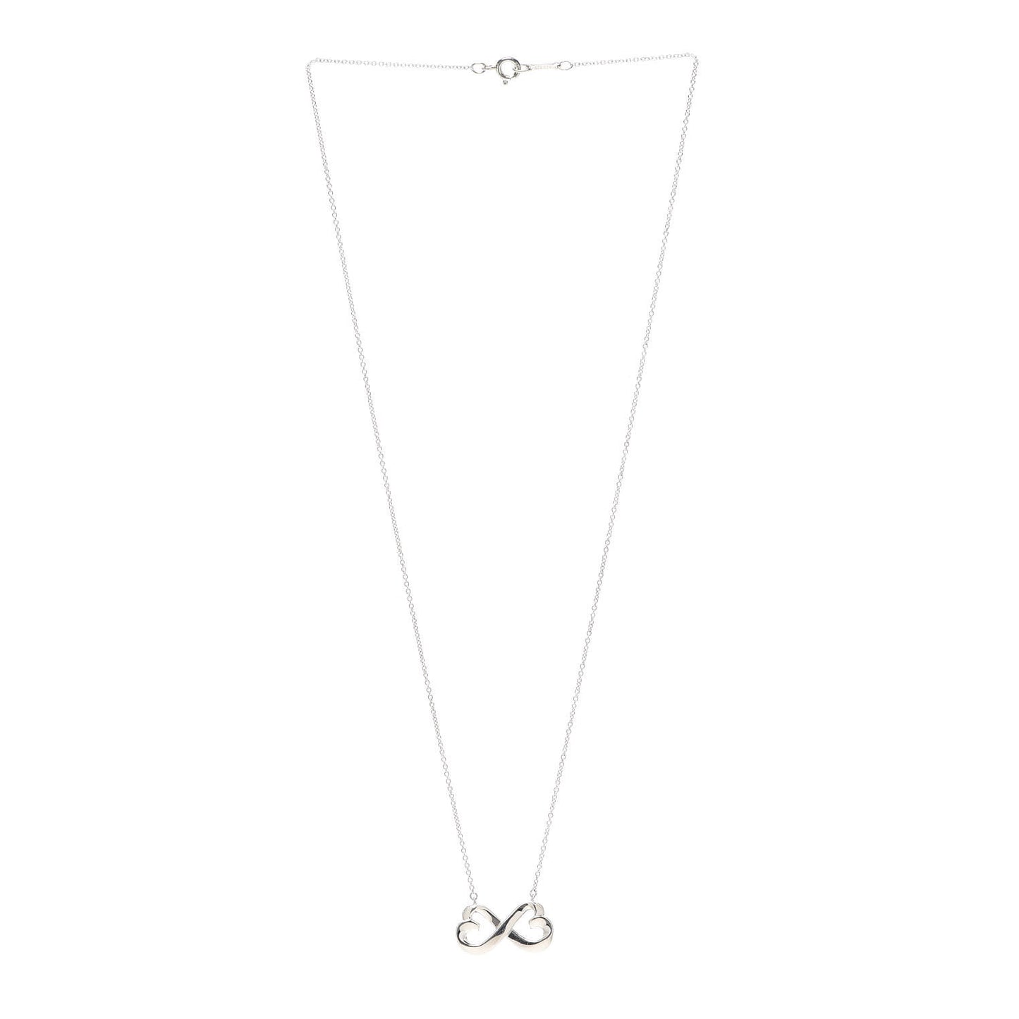 Sterling Silver Paloma Picasso Double Loving Heart Pendant Necklace