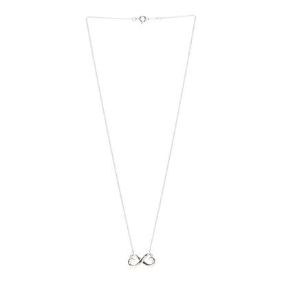 Tiffany Sterling Silver Paloma Picasso Double Loving Heart Pendant Necklace 3 of 8