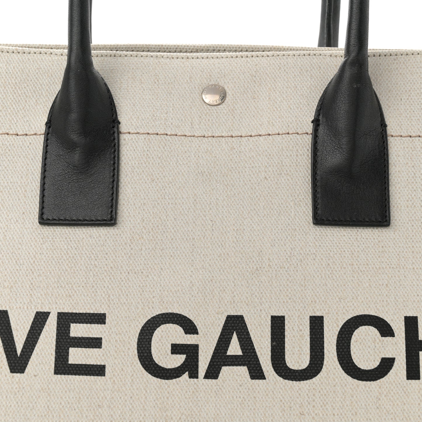 Linen Calfskin Rive Gauche Tote Optic White