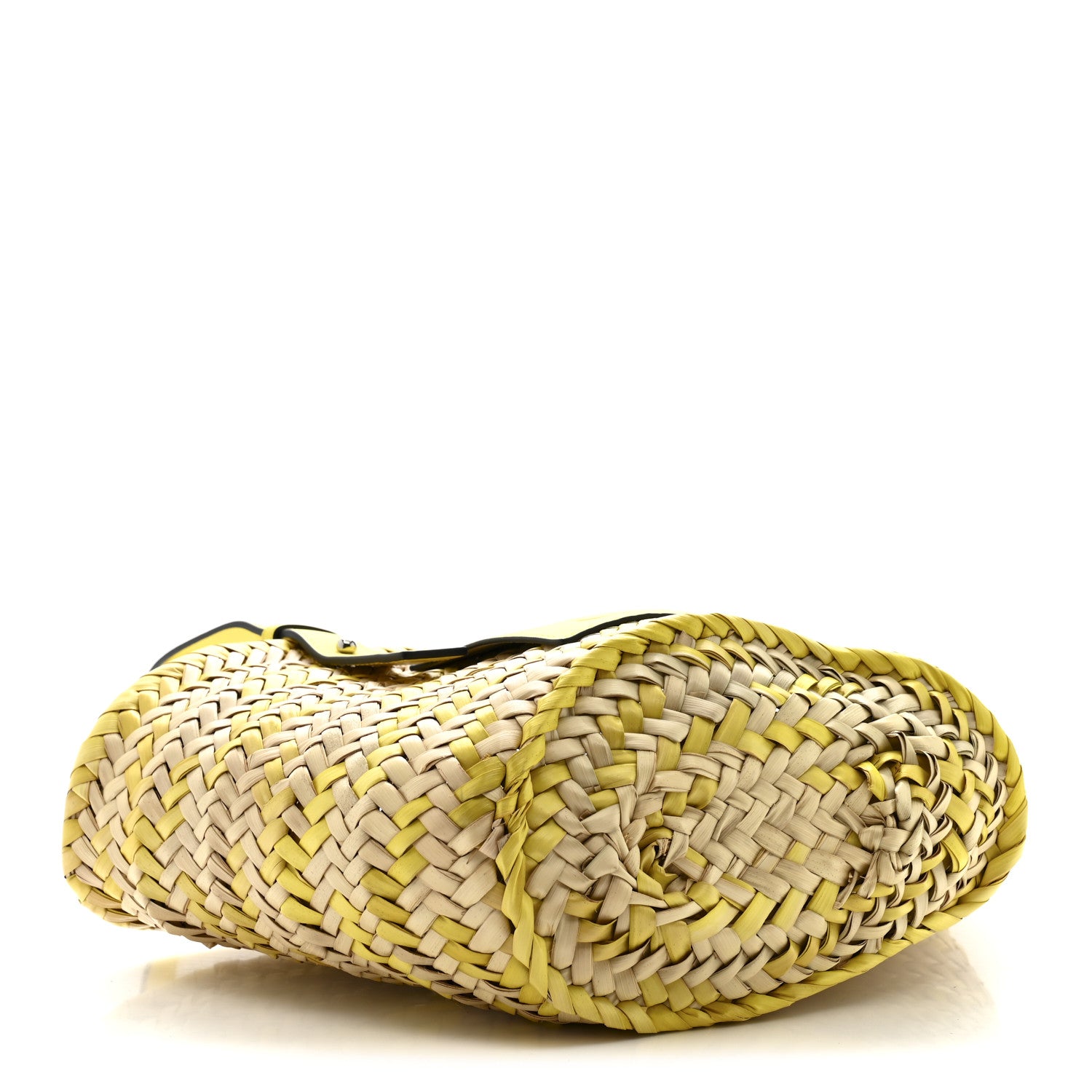 Loewe Raffia Small Basket Tote Bag Natural Yellow 4 of 13