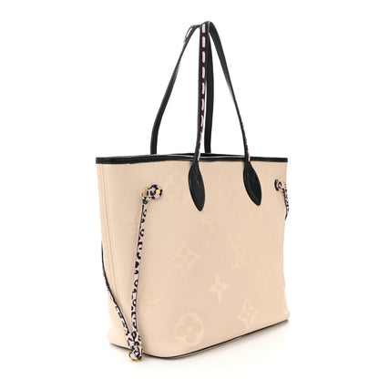 Louis Vuitton Empreinte Monogram Giant Wild at Heart Neverfull MM Creme 4 of 10