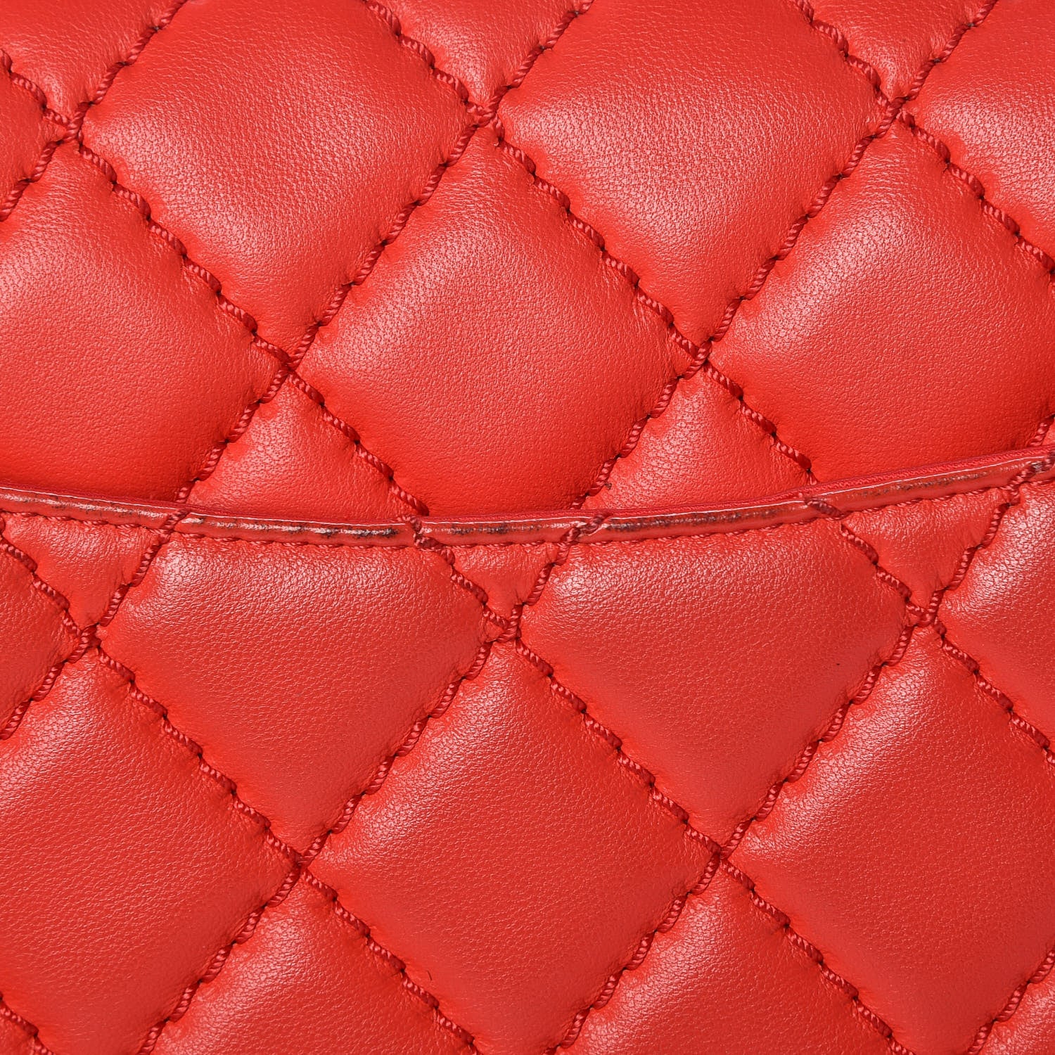 Chanel Lambskin Quilted Easy Carry Jumbo Flap Red 8 of 15