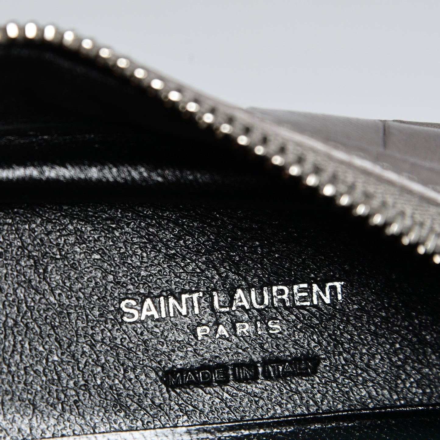 Calfskin Crocodile Embossed Monogram Blogger Bag Fog