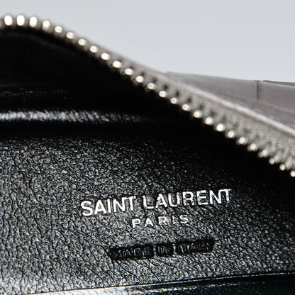 Saint Laurent Calfskin Crocodile Embossed Monogram Blogger Bag Fog 6 of 7