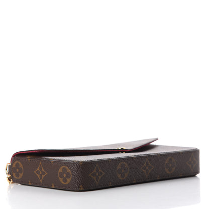 Louis Vuitton Monogram Pochette Felicie Chain Wallet Fuchsia 4 of 13