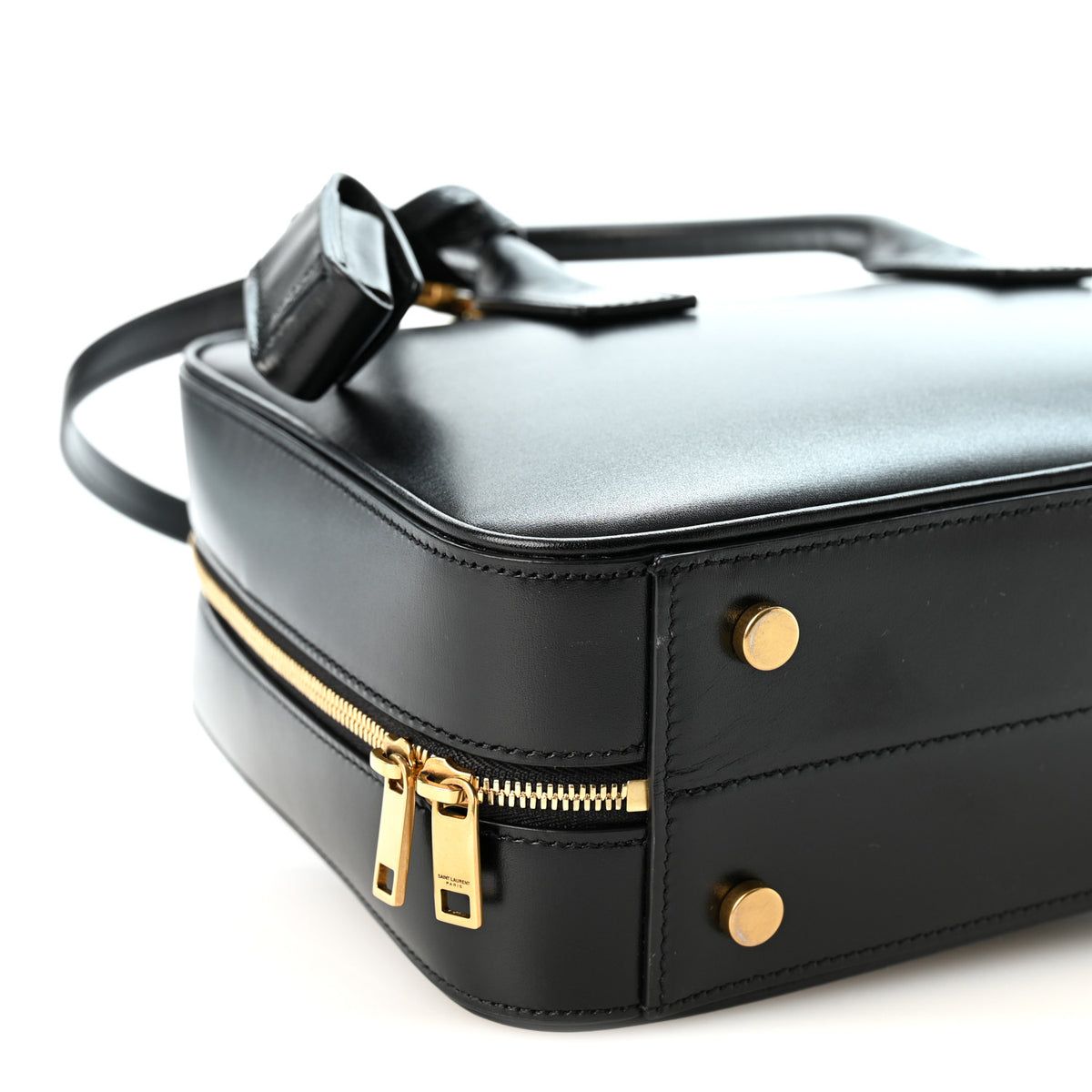 Smooth Calfskin Small SLP Bauletto Bag Black