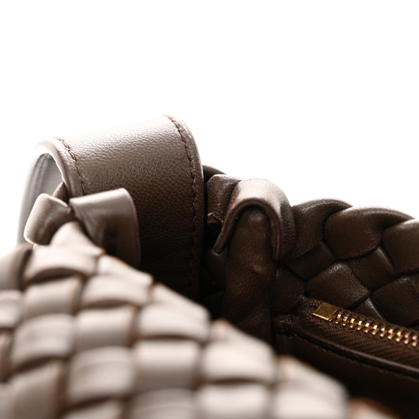 Nappa Intreccicio Padded Cobble Shoulder Bag Light Brown