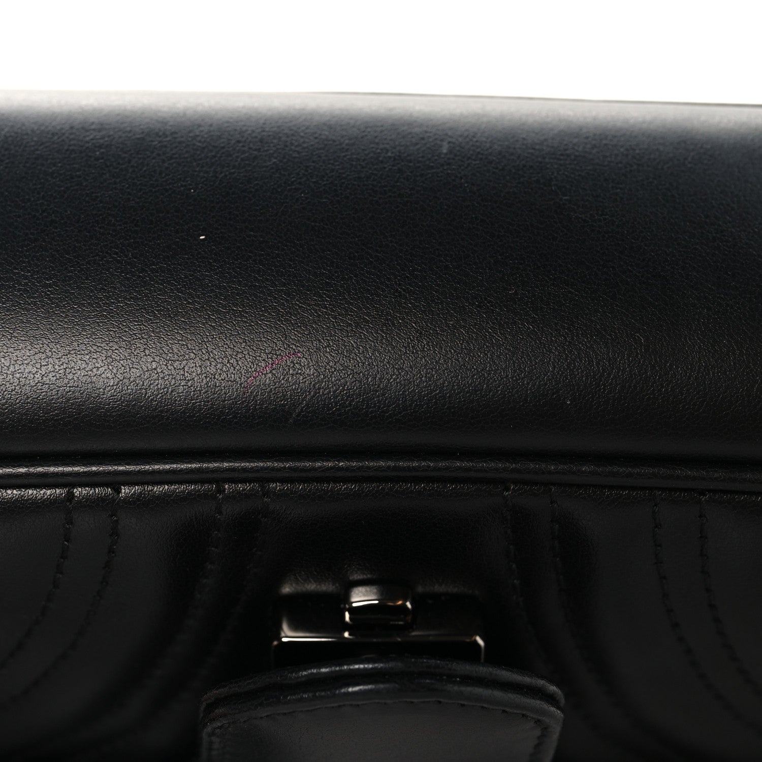 Gucci Calfskin Matelasse Monochrome Mini GG Marmont Shoulder Bag Black 11 of 11