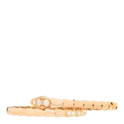 Bulgari 18K Rose Gold Diamond Serpenti Viper Bracelet 1 of 4